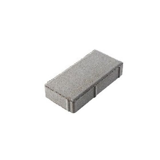 Тротуарная плитка Кирпичик 200х100х60 серая (1м2=50шт / 1 поддон= 12м2)