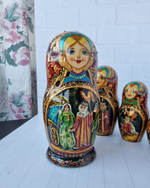 Матрешка "Сказка о золотом петушке" 7 мест