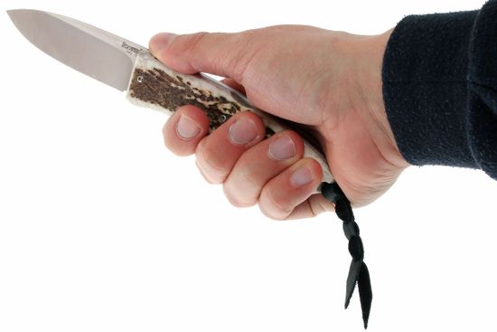 Складной нож Lion Steel "BIG OPERA" L/8810 CE c клинком из стали D2, рукоять Рог (Олень)