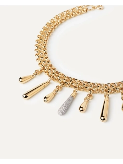 Колье Jelly Choker серебро 925 пробы покрытое золотом