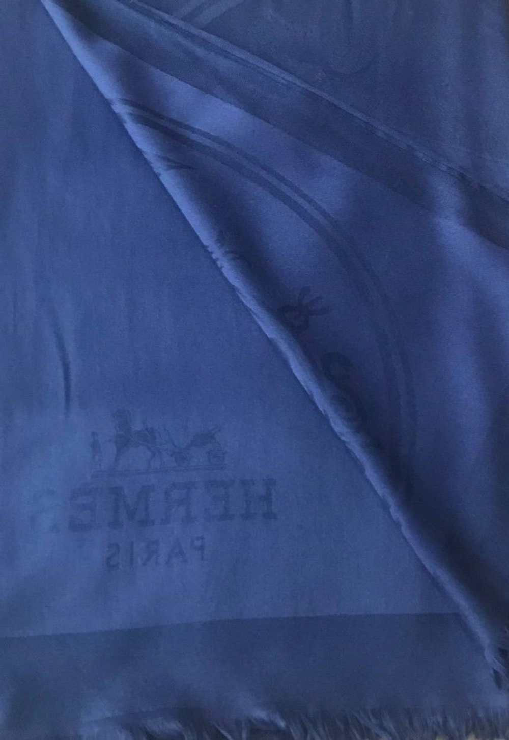Палантин Хермес серый графит