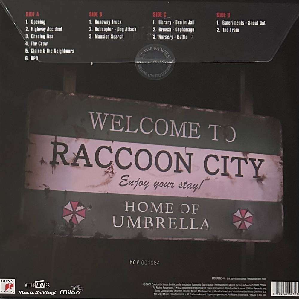 Resident Evil Welcome To Raccoon City - Original Motion Picture Soundtrack 2LP (Европа 2022г.) Red