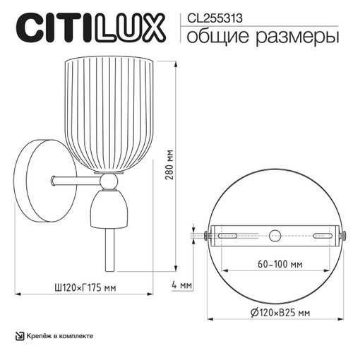 Настенный светильник Citilux Carson CL255313