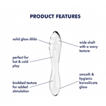 Стеклянный фаллоимитатор Satisfyer Dazzling Crystal (18,2×3,6 см) прозрачный