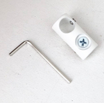 Кронштейн "Симпл декор" для крепления профиля на ножку кронштейнов d16, 20, 25, цвет белый