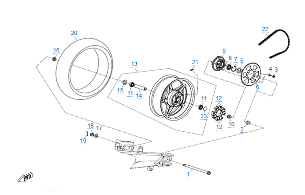 Цепь приводная DID/EK 520 X-Ring – CFMOTO 650 / 700 MT