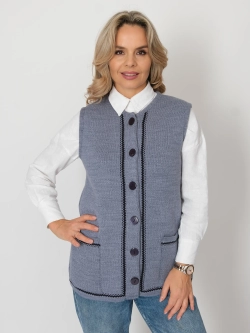 Жилет С 7772/индиго