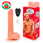 Телесный вибратор-реалистик с возвратно-поступательными движениями 20,5см Bior Toys Erowoman-Eroman ER-30073 LE