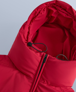 Oysho Легкий водонепроницаемый короткий пуховик Minardi Piume Kayak, красный