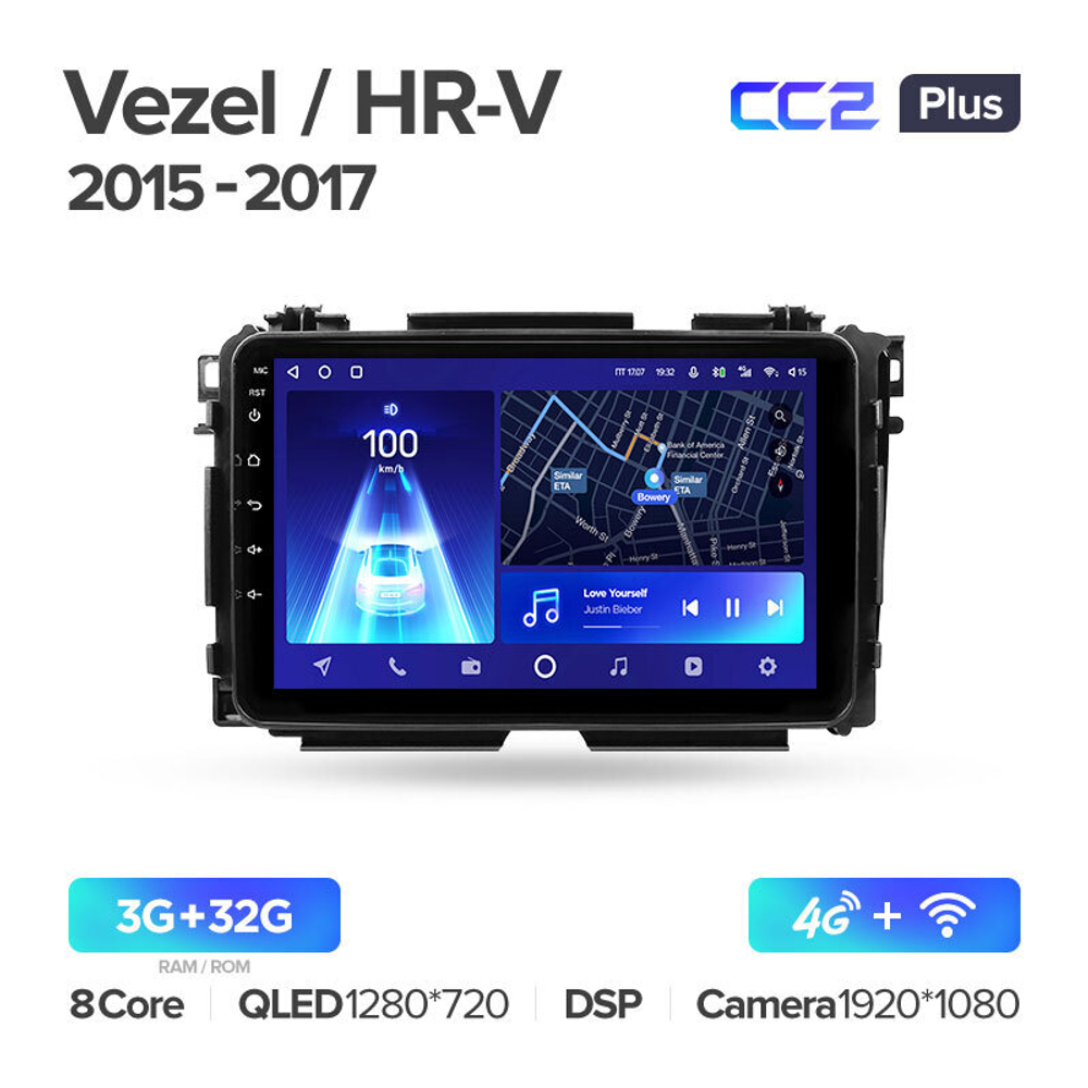 Teyes CC2 Plus 9" для Honda Vezel, HR-V 2015-2017