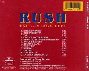 Rush / Exit...Stage Left (CD)