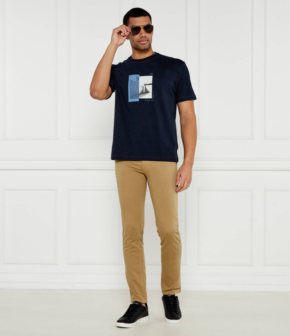 Футболка Te_Barragan BOSS ORANGE - темно-синий(50534919)