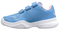 детские Кроссовки теннисные K-Swiss Court Express Strap Omni - silver lake blue/white/orchid pink