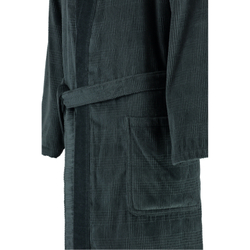 Элитный халат велюровый мужской 3807 антрацит от Cawo Германия