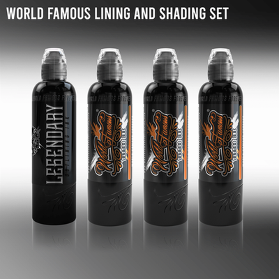 4 Color Lining and Shading Set World Famous Tattoo Ink