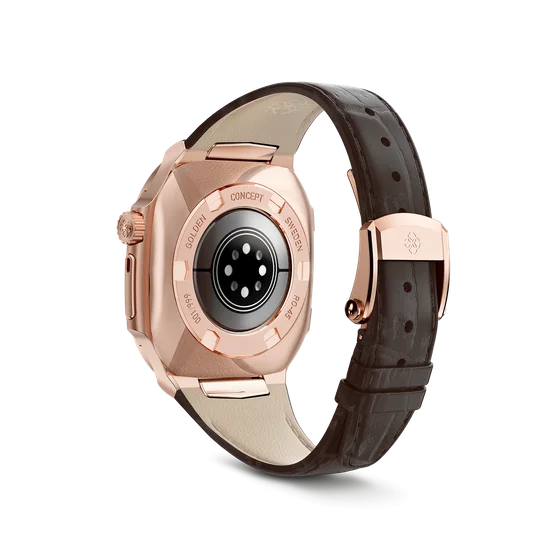 Корпус для Apple Watch ROYAL45 -  Rose Gold Brown Leather