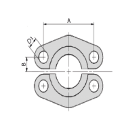 Комплект скоб AFS3 1.1/4 (2шт.) TIEFFE