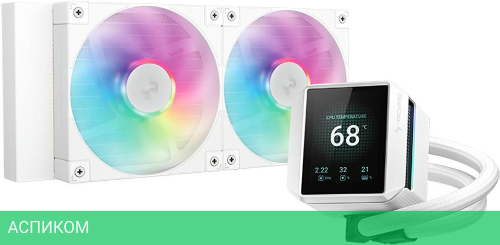 Система жидкостного охлаждения для процессора DeepCool Mystique 240 WH ARGB (R-LX240-WHDSNMCP-G-1)