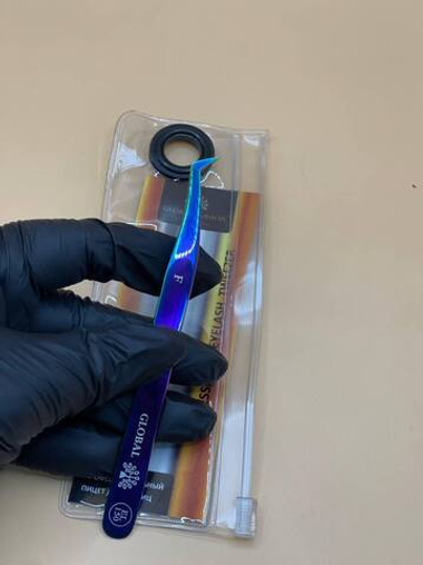 Пинцет профессиональный для ресниц Global Fashion, № 150