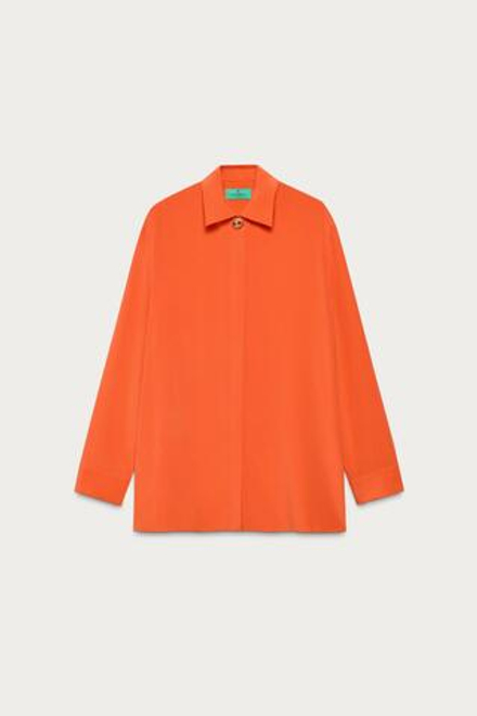 ZARA X MARISA BERENSON ШЕЛКОВАЯ РУБАШКА, КРАСНЫЙ/ОРАНЖЕВЫЙ