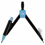 Готовальня BRAUBERG ULTRACOLOR 3 предмета: циркуль 132 мм, механический карандаш, грифель, ластик, пенал, 210804