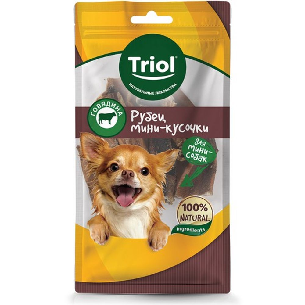 Рубец говяжий Triol "Мини-кусочки" для мини-собак, 25г