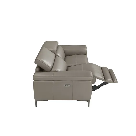 Двухместный диван с реклайнером Angel Cerda 5320-2P, серая кожа