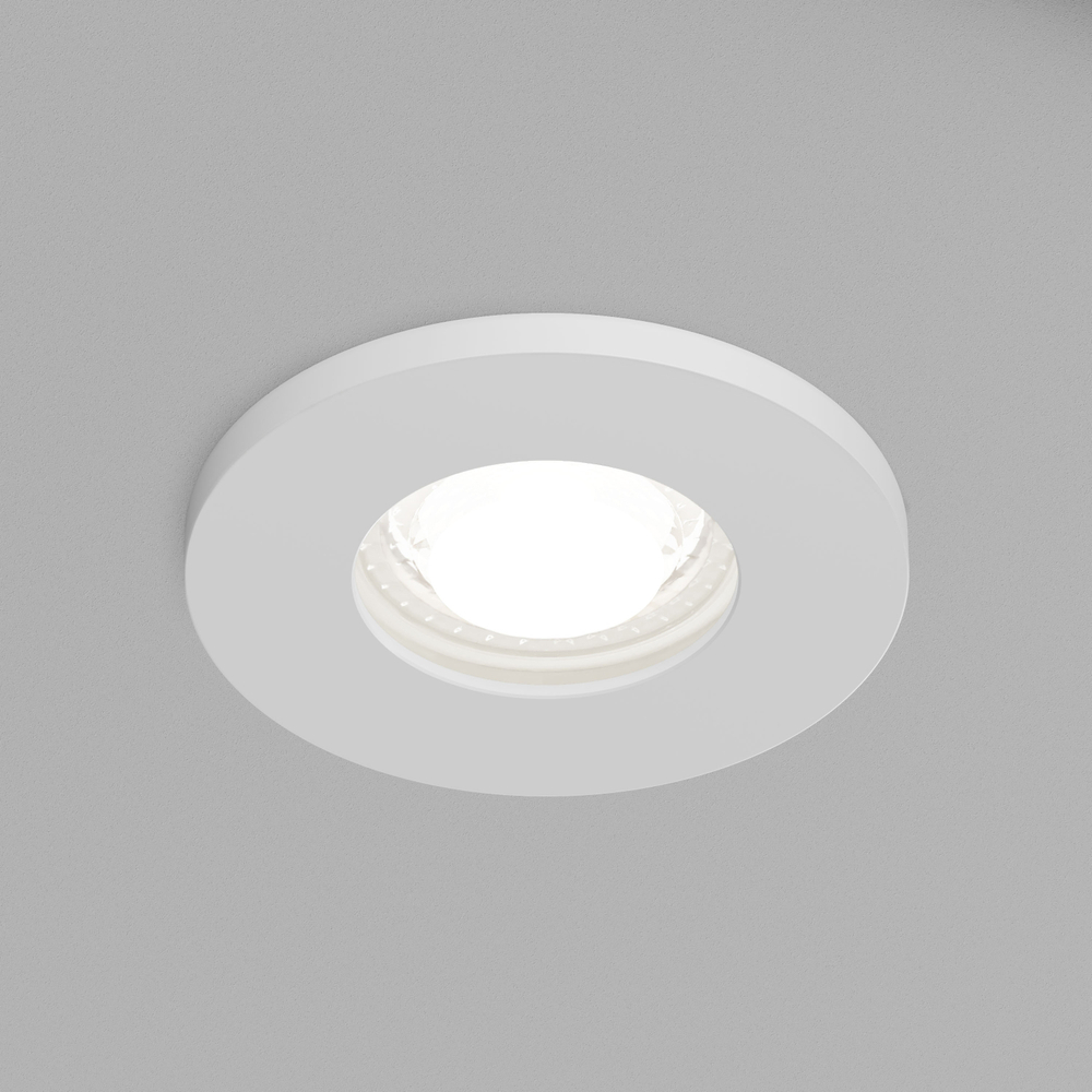 DK2036-WH Встраиваемый светильник влагозащ., IP 44, до 15 Вт, GU10, LED, белый, алюминий