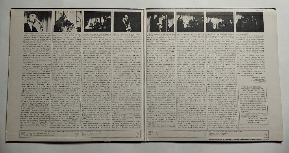 Винтажная виниловая пластинка LP The Dave Brubeck Quartet At Carnegie Hall 2LP (Japan 1974)
