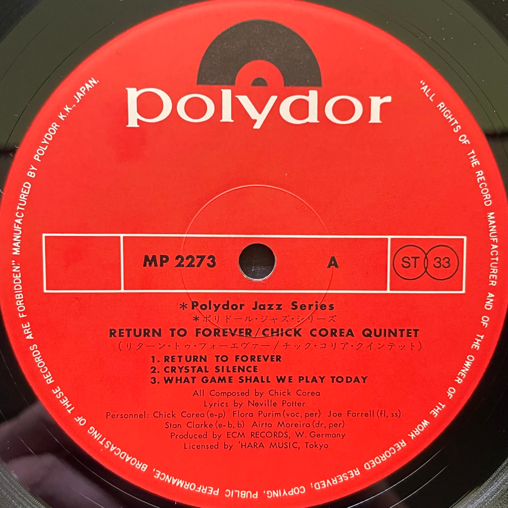 Chick Corea ‎– Return To Forever (Япония 1972г.)