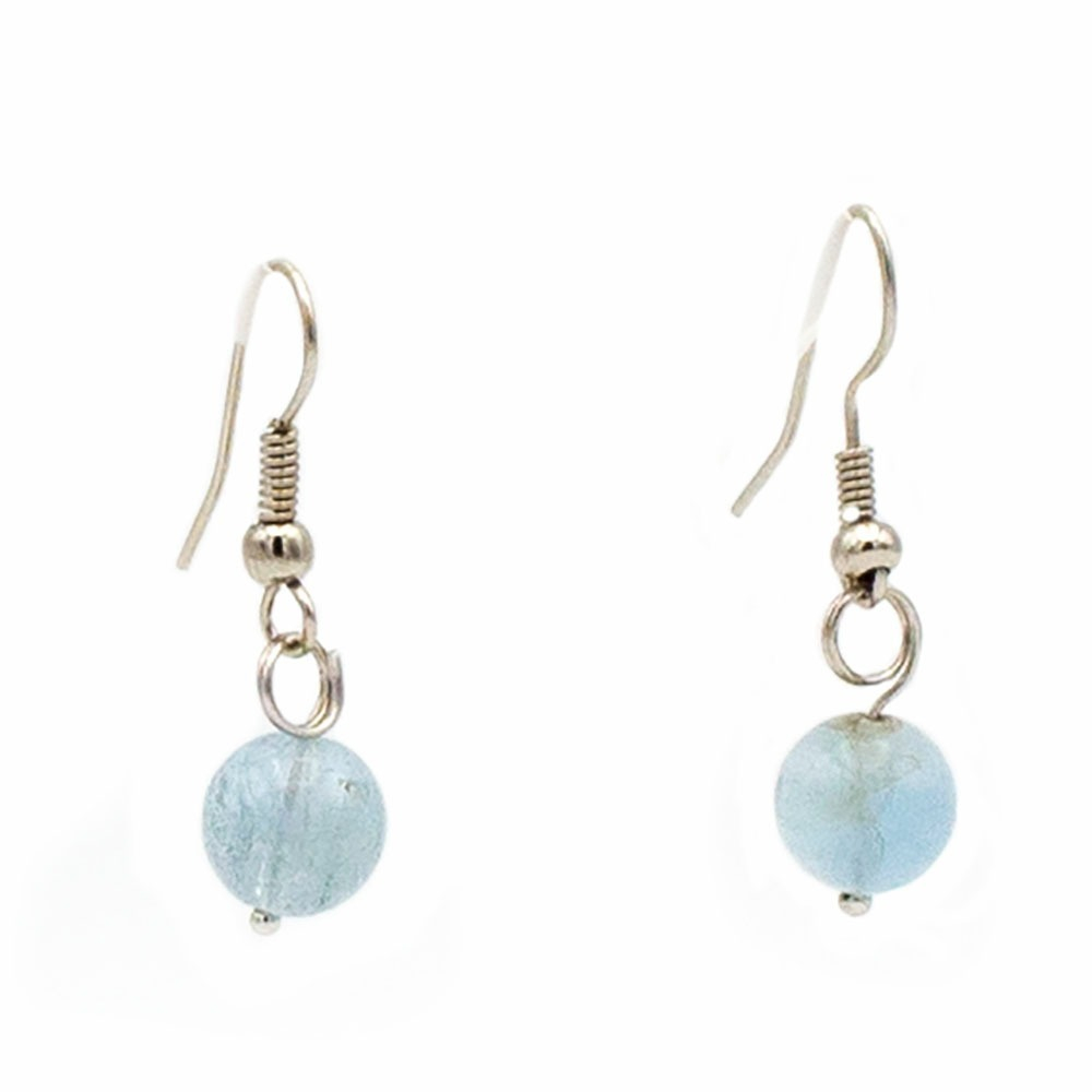 Серьги "Бонбон" аквамарин