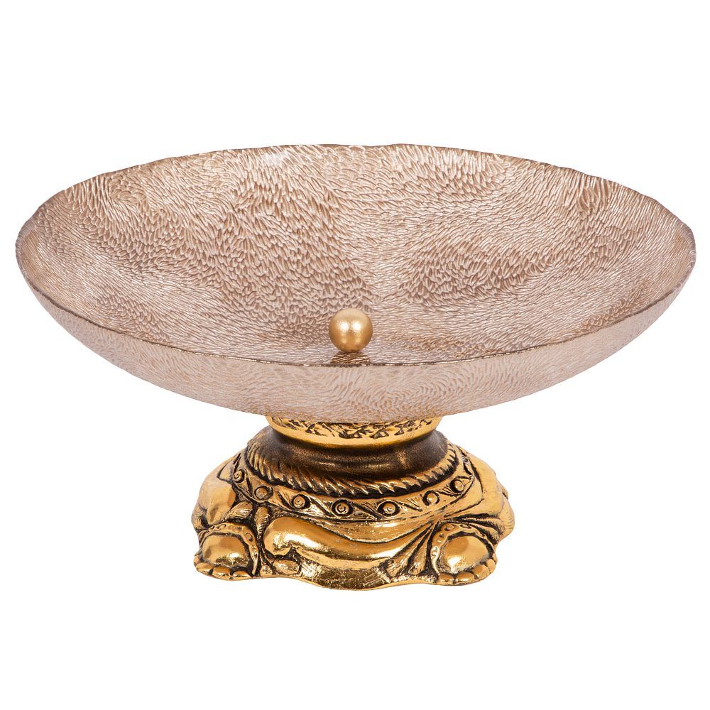 Фруктовница-конфетница Флора Бронза