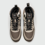 Кроссовки Nike Air Force 1 Mid L.Grey / D.Grey with Fur