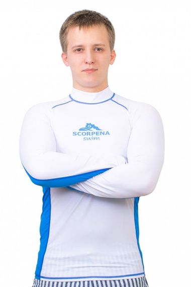 Гидрофутболка мужская лайкровая Scorpena Swim белая