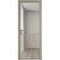 Алюминиевая дверь 15AG никель матовый стекло прозрачное