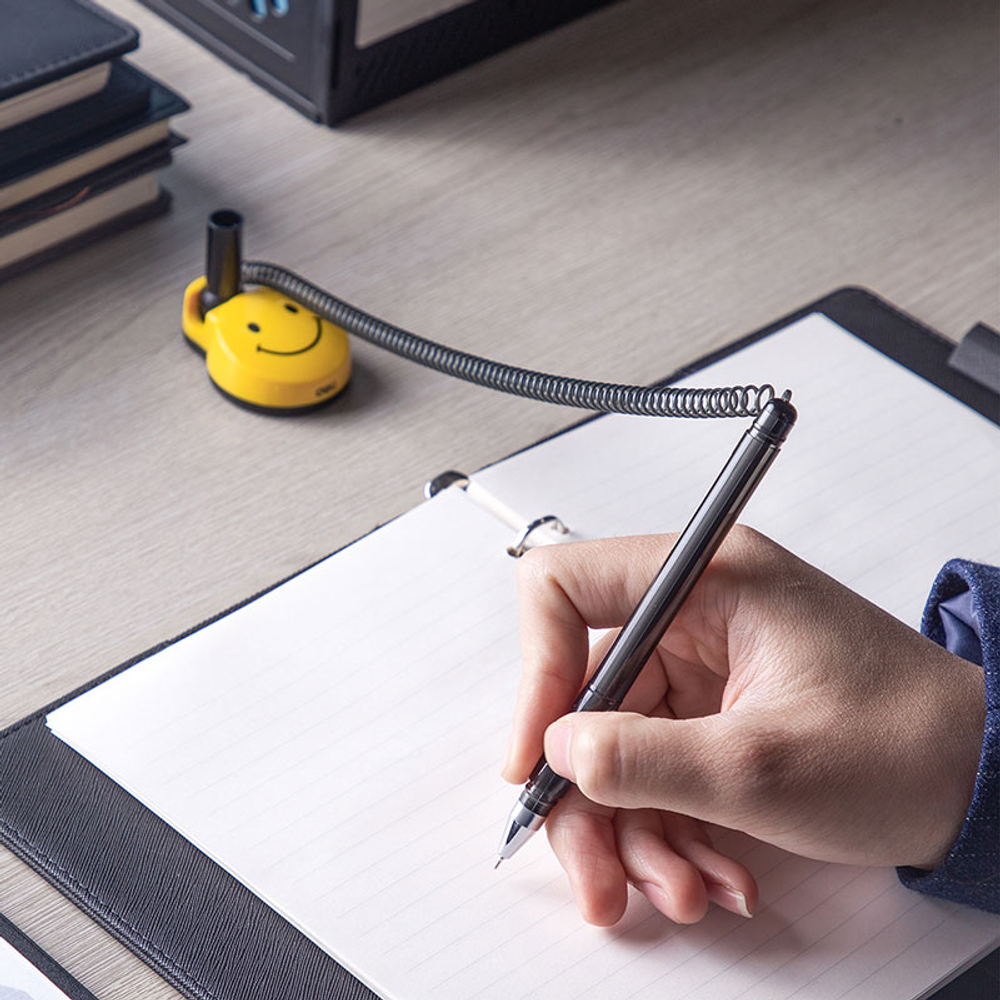 Ручка шариковая Deli "Daily", на подставке, 0,7 мм, черные чернила