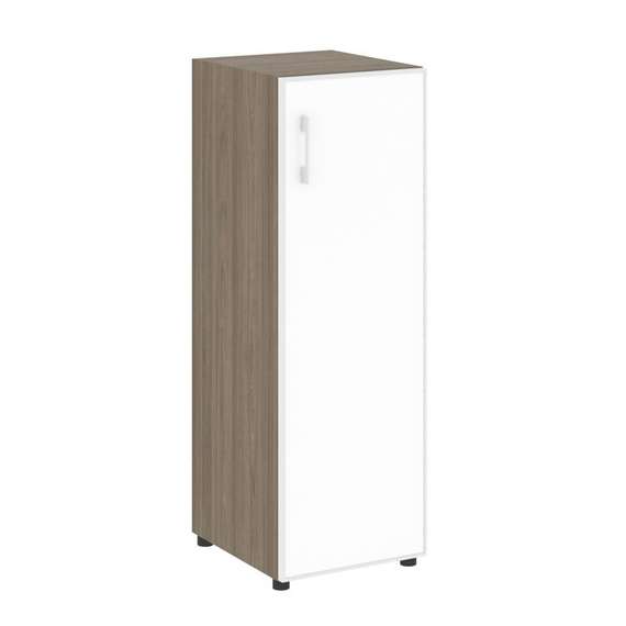 Yalta Шкаф узкий LT.SU-2.4 R (R) white Вяз Благородный/Стекло White 400*450*1195