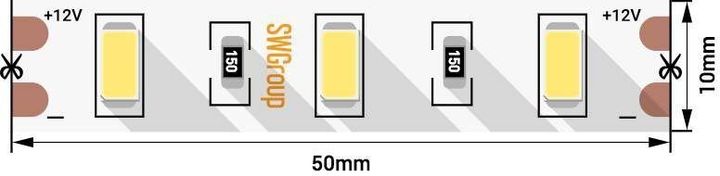 Светодиодная лента SWG 20W/m 60LED/m 5630SMD холодный белый 5M 900534