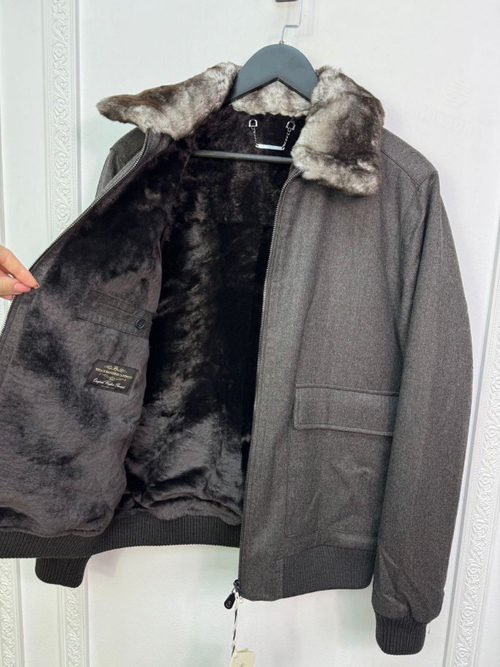 Кашемировая куртка Brunello Cucinelli с мехом