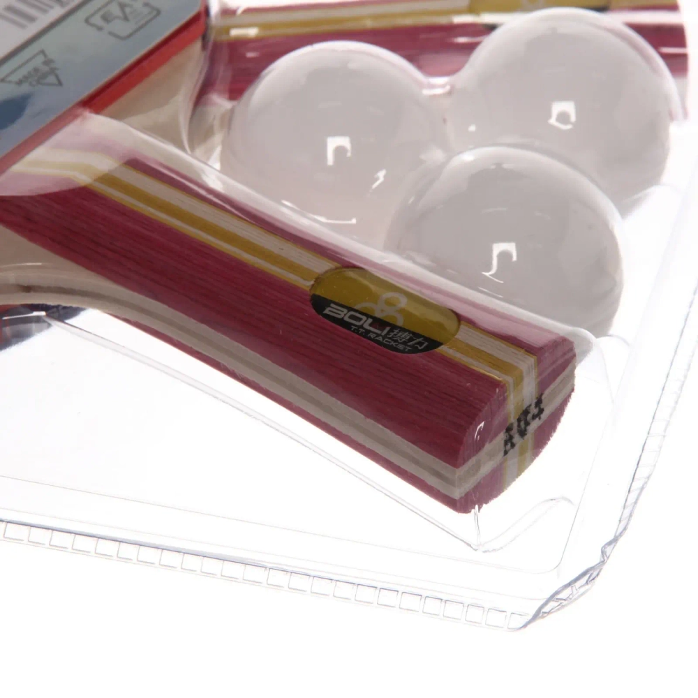 Набор для игры в настольный теннис Plus A04: ракетка 2 шт., шарик 3 шт.