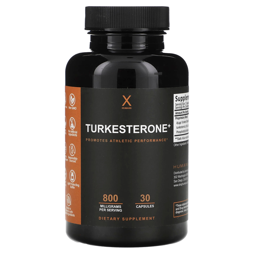 Humanx, turesterone+, 800 мг, 30 капсул