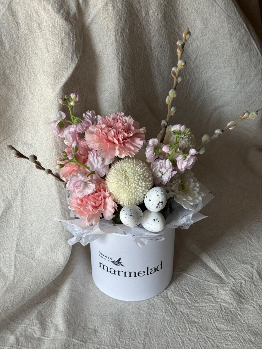 Цветочная коробка пасхальная