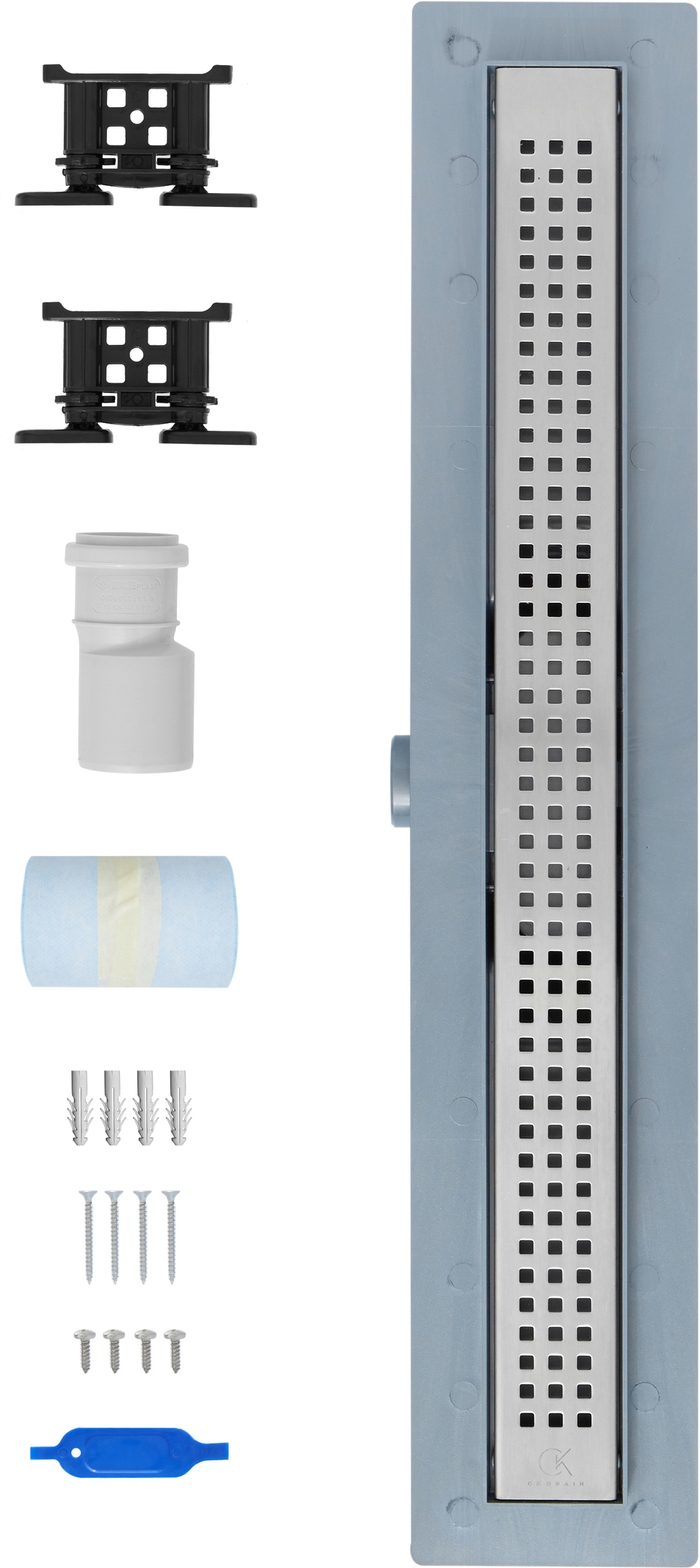 Душевой лоток CK DRAIN AQPL10-70 Cube 70 см, решетка из нержавеющей стали