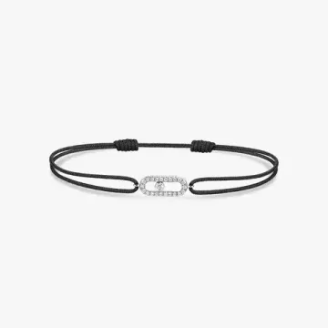 Messika Move Uno black cord bracelet