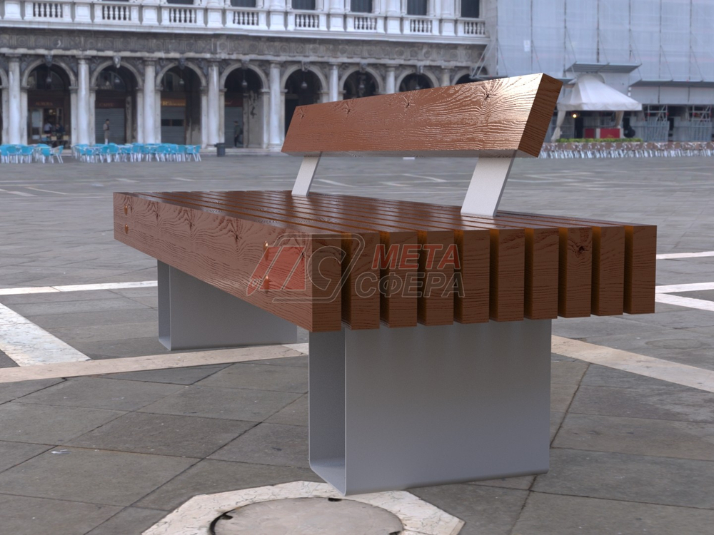 Скамейка Тобол сплошная спинка