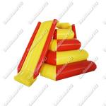 Надувной водный аттракцион "Веселые ярусы" красно-желтый размер 4*3*1,8 м