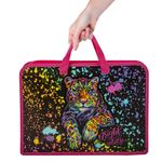 Папка на молнии с ручками ЮНЛАНДИЯ А4, 1 отделение, пластик, ширина 75 мм, "Bright wildlife", 270953