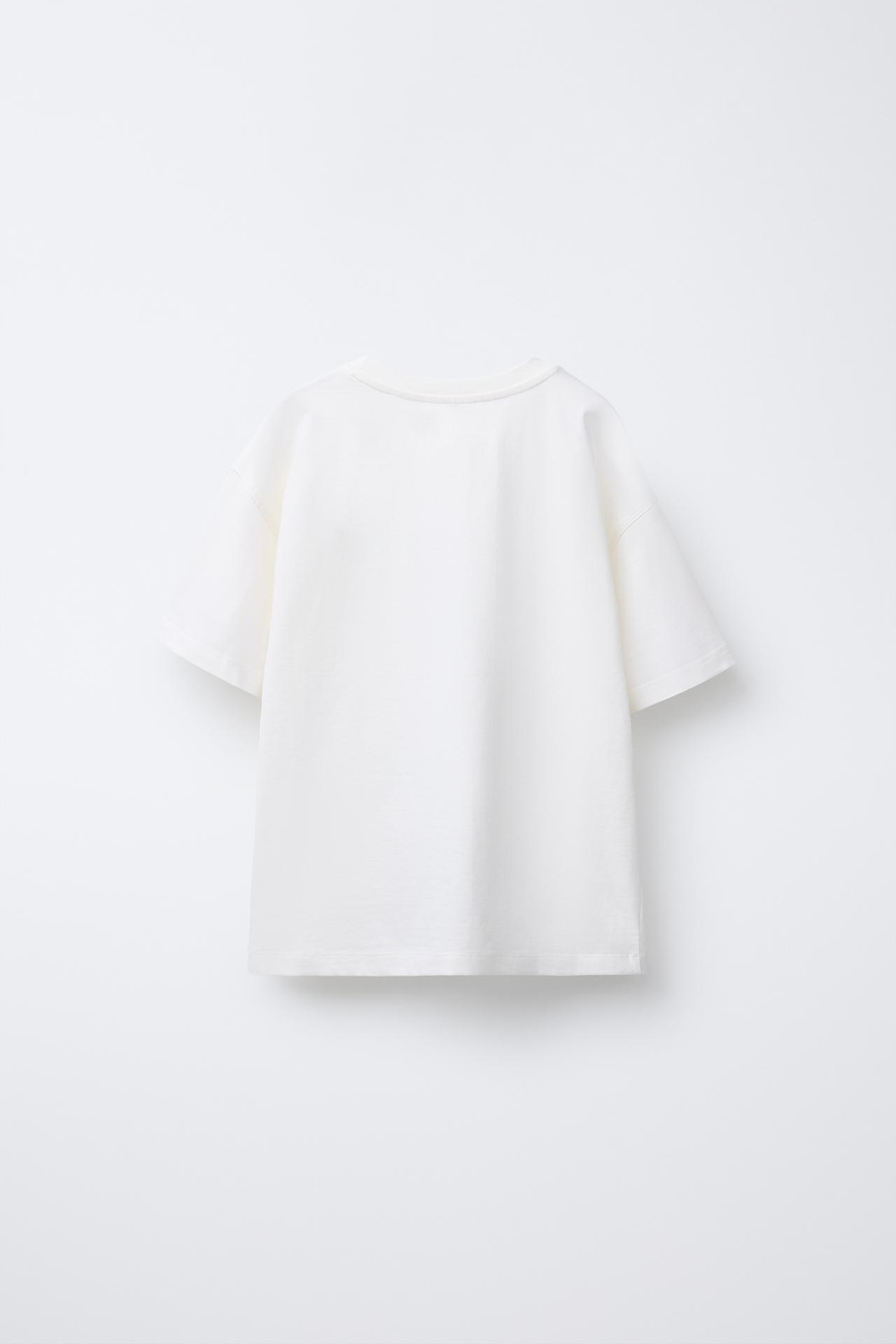 ZARA ФУТБОЛКА С ПРИНТОМ, БЕЛЫЙ