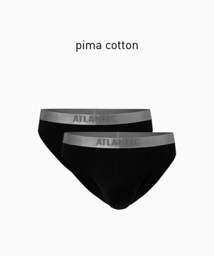 Мужские трусы слипы (2 шт) спорт Basic 2BMP-013 черные