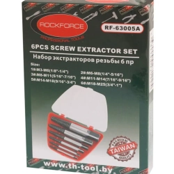 Экстракторы для извлечения заломанных болтов, набор 5пр. RockForce##Rock FORCE RF-63005A